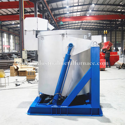 購入 Hydraulic Tilting Design 500KG ZINC Natural Gas Tilting Zinc Melting Furnace online manufacture
