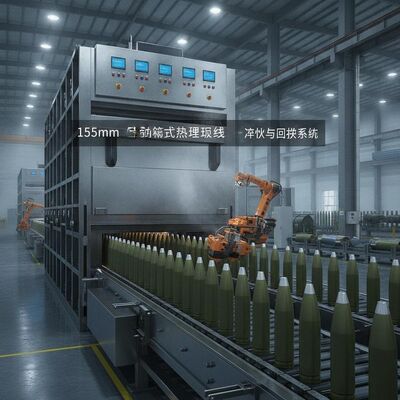 購入 全自動型箱型熱処理生産ライン 950°Cの定温と64シェルの負荷容量 オンライン製造